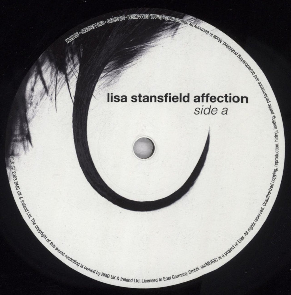 Lisa Stansfield Affection 180g Reissue German vinyl LP album (LP record) STALPAF846229