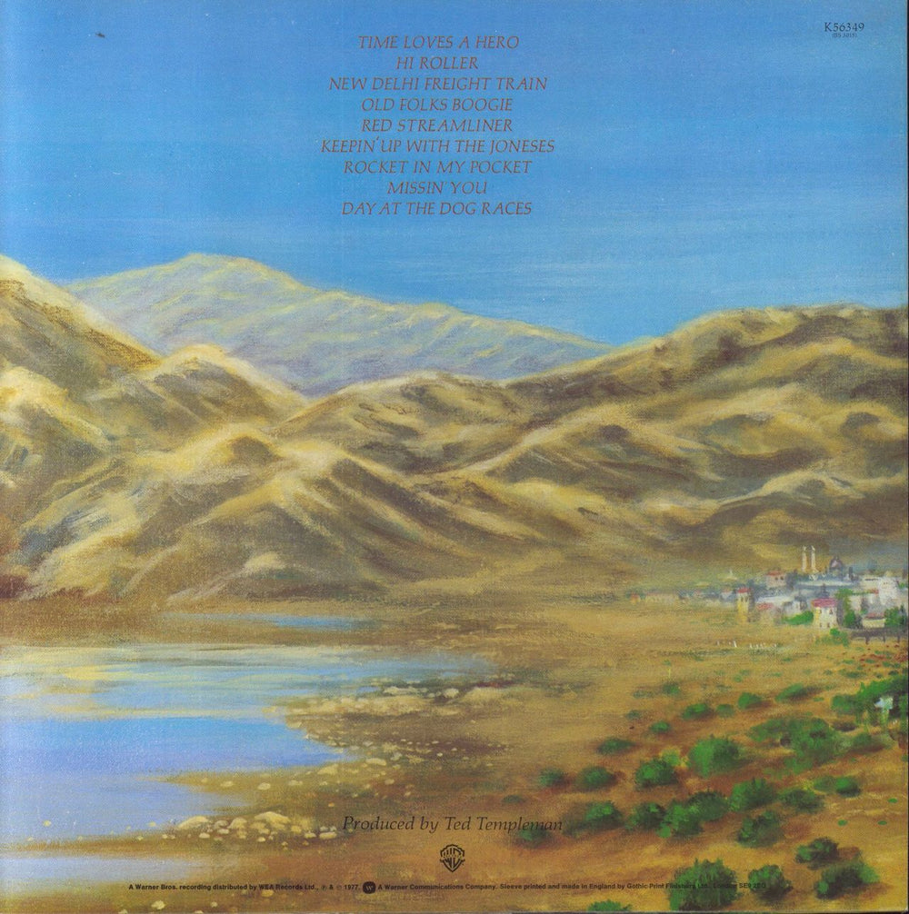 Little Feat Time Loves A Hero - 1st UK vinyl LP album (LP record)