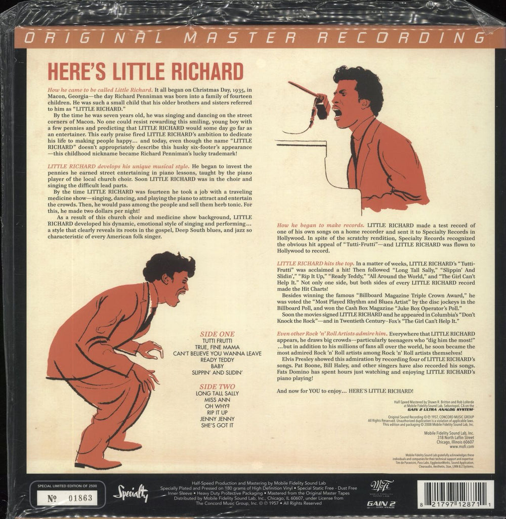 Little Richard Here's Little Richard US vinyl LP album (LP record) 821797128711