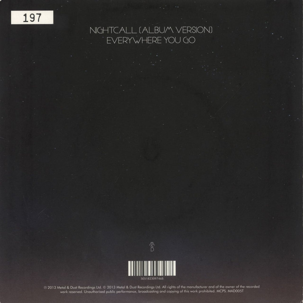 London Grammar Nightcall - Numbered Sleeve UK 7" vinyl single (7 inch record / 45) 5051823097468