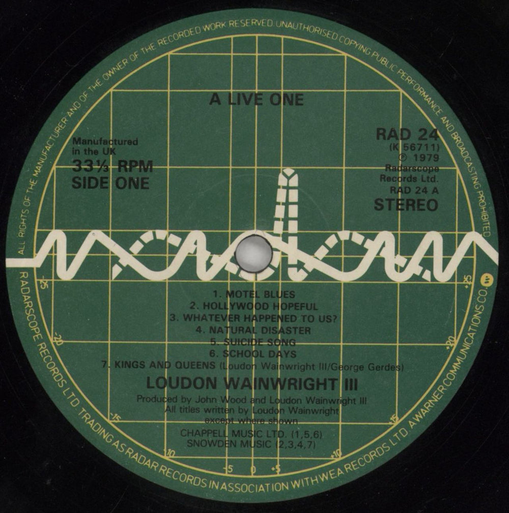 Loudon Wainwright III A Live One UK vinyl LP album (LP record) LWWLPAL534556