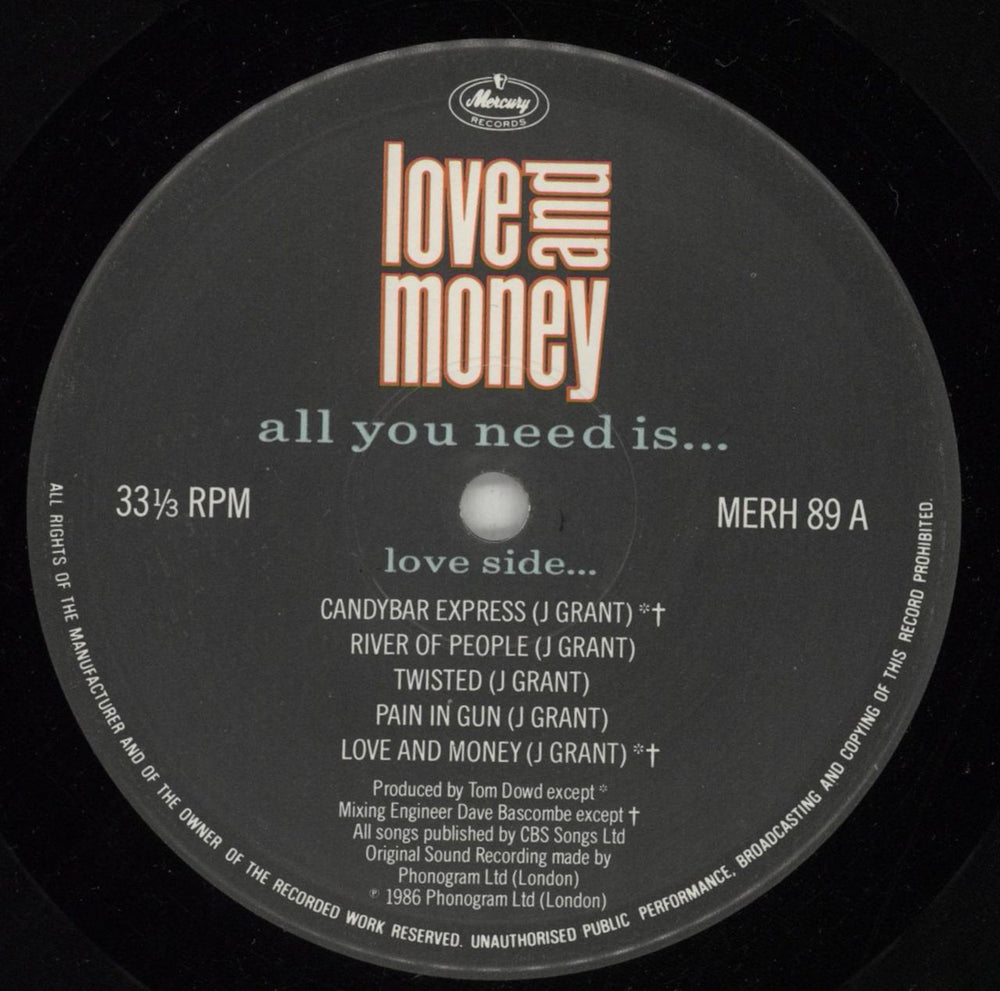 Love And Money All You Need Is... UK vinyl LP album (LP record) L&MLPAL317037