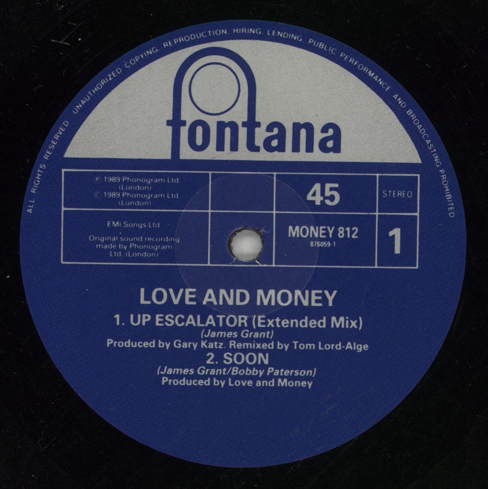 Love And Money Four Songs From UK 12" vinyl single (12 inch record / Maxi-single) L&M12FO127042