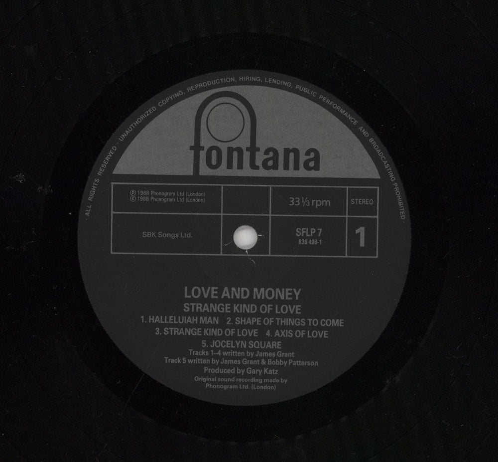 Love And Money Strange Kind Of Love UK vinyl LP album (LP record) 042283649811