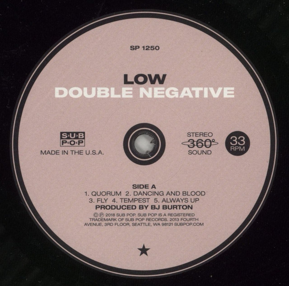 Low Double Negative US vinyl LP album (LP record) LAJLPDO869883