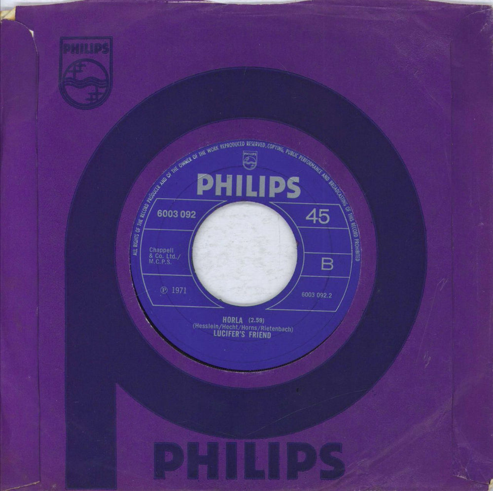 Lucifer's Friend Ride The Sky UK 7" vinyl single (7 inch record / 45)