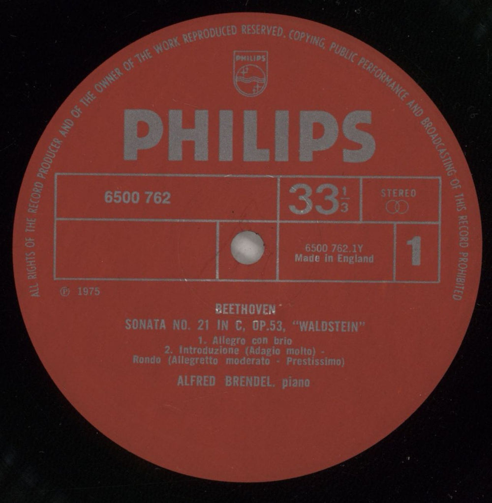 Ludwig Van Beethoven Beethoven: Sonata, Op. 53 "Waldstein" And "Andante Favori", Sonata, Op. 110 Dutch vinyl LP album (LP record) LVBLPBE878233