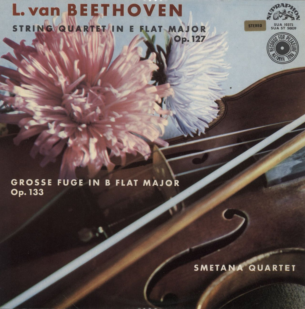 Ludwig Van Beethoven Beethoven: String Quartet In E Flat Major / Grosse Fuge In B Flat Major Czech vinyl LP album (LP record) SUAST50039