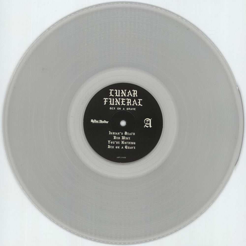 Lunar Funeral Sex On A Grave - Clear Vinyl Swedish vinyl LP album (LP record) 99PLPSE878289