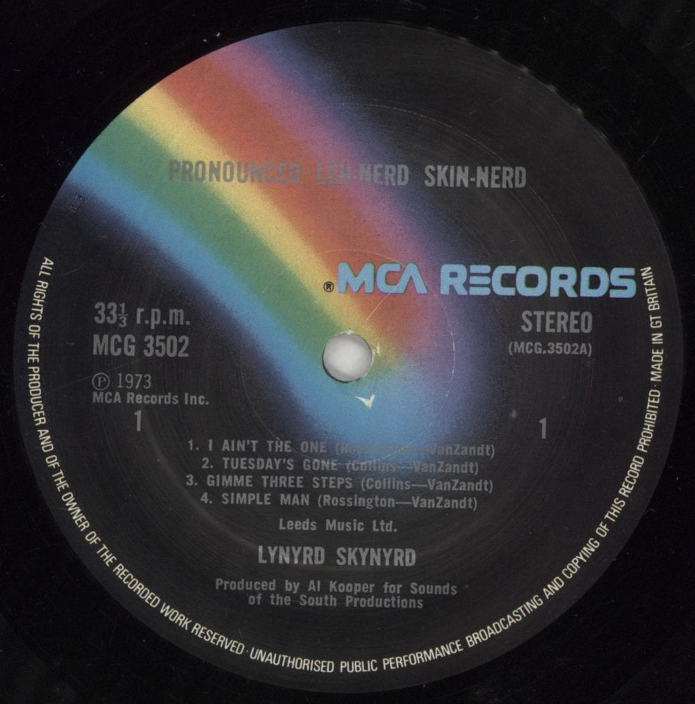 Lynyrd Skynyrd Pronounced Leh-nerd Skin-nerd - 2nd UK vinyl LP album (LP record) LRDLPPR589706