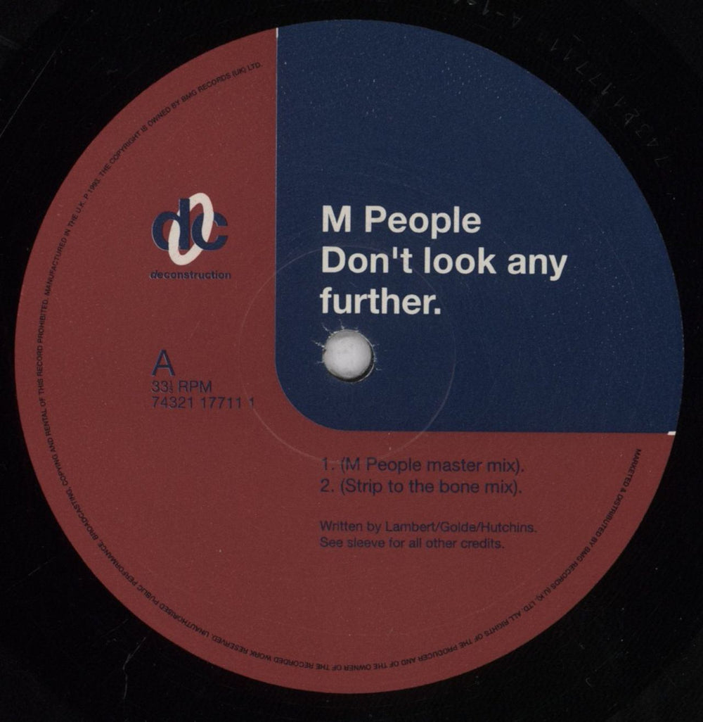 M-People Don't Look Any Further- Promo Stickered UK Promo 12" vinyl single (12 inch record / Maxi-single) MPE12DO837719