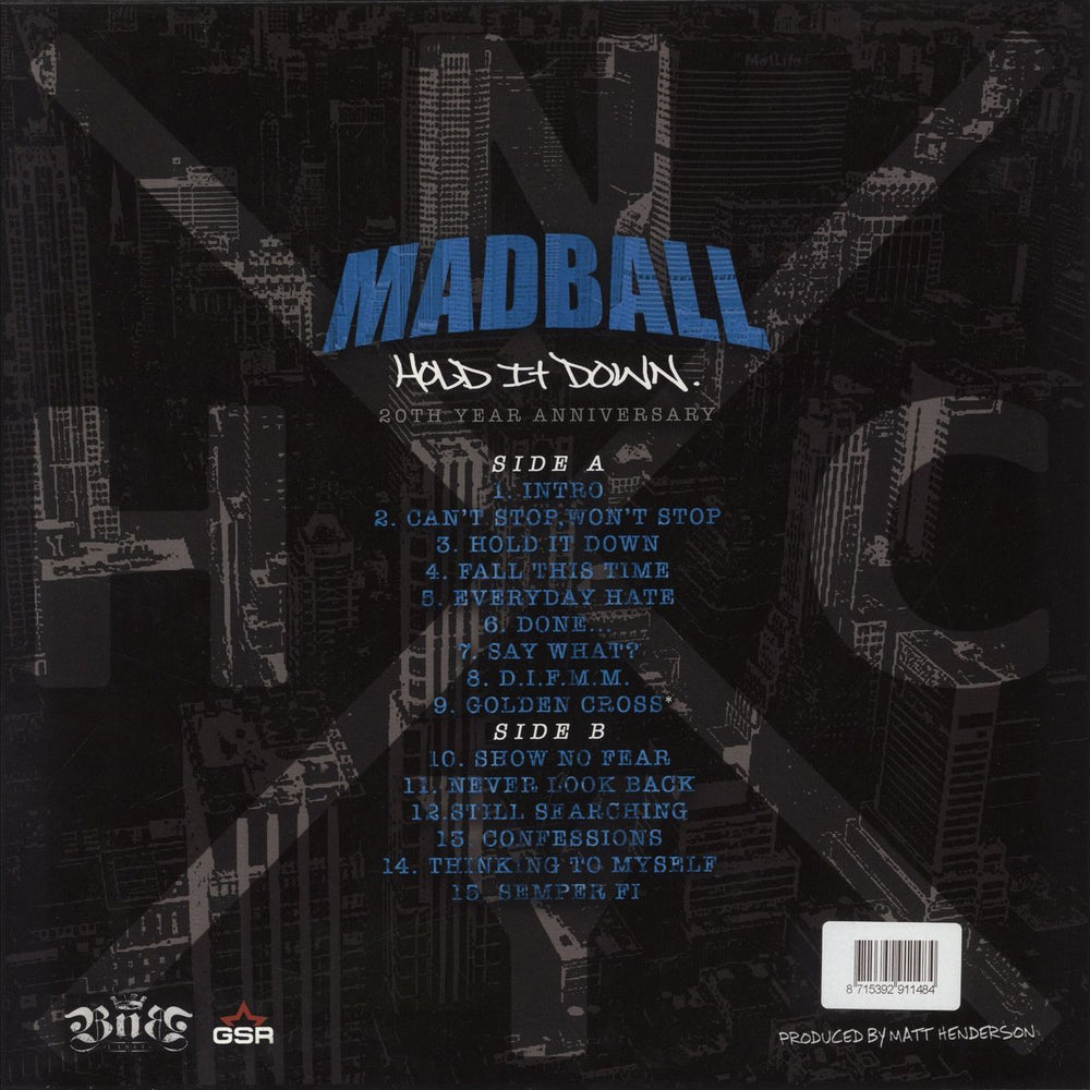 Madball Hold It Down - Silver Marbled Vinyl US vinyl LP album (LP record) 8715392911484