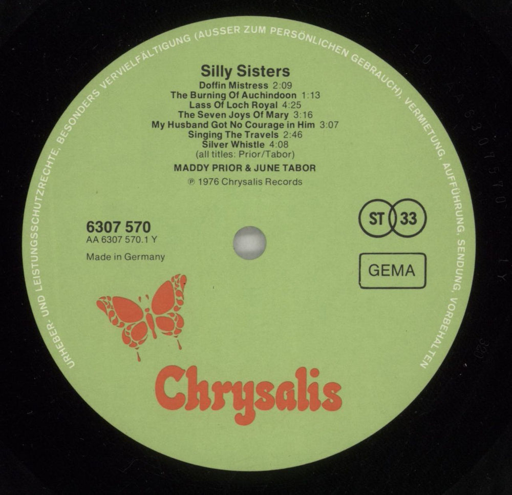 Maddy Prior & June Tabor Silly Sisters German vinyl LP album (LP record) M5GLPSI873428