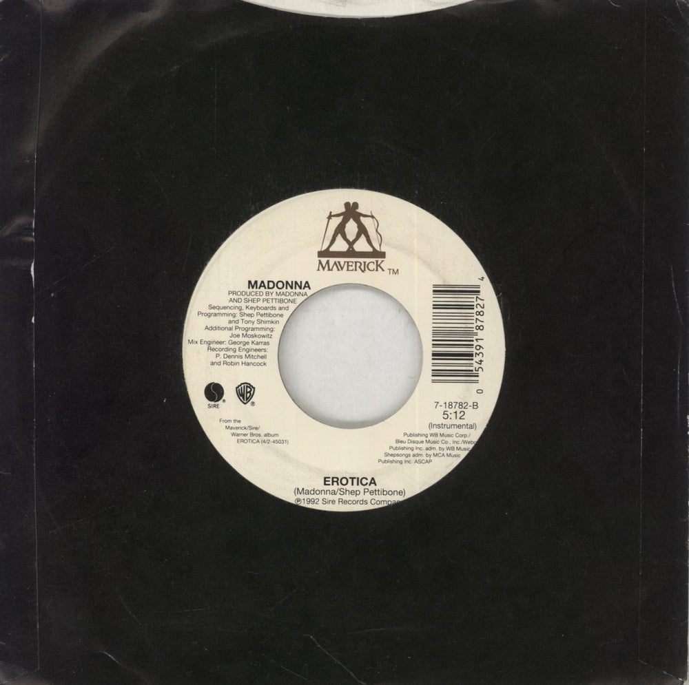 Madonna Erotica - Jukebox US 7" vinyl single (7 inch record / 45)