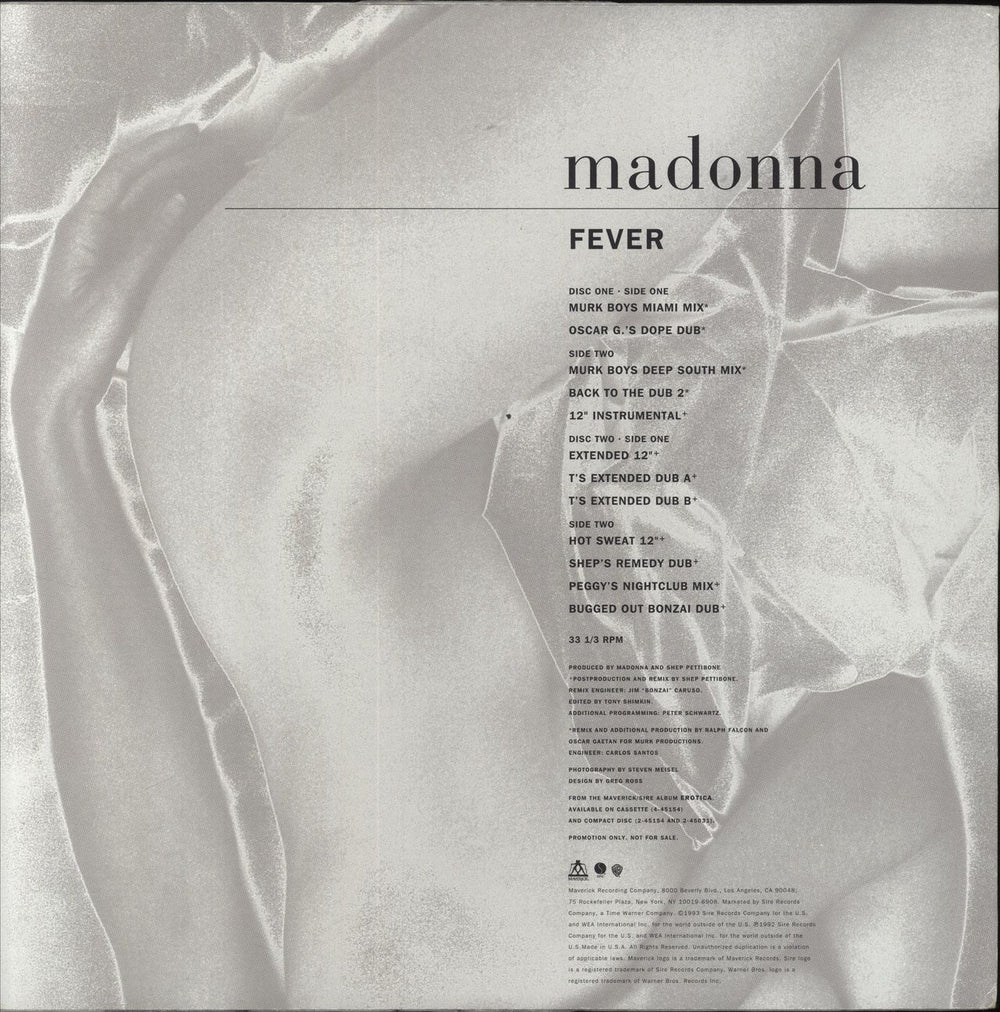 Madonna Fever - Red Vinyl Double Pack US Promo 12" vinyl single (12 inch record / Maxi-single)