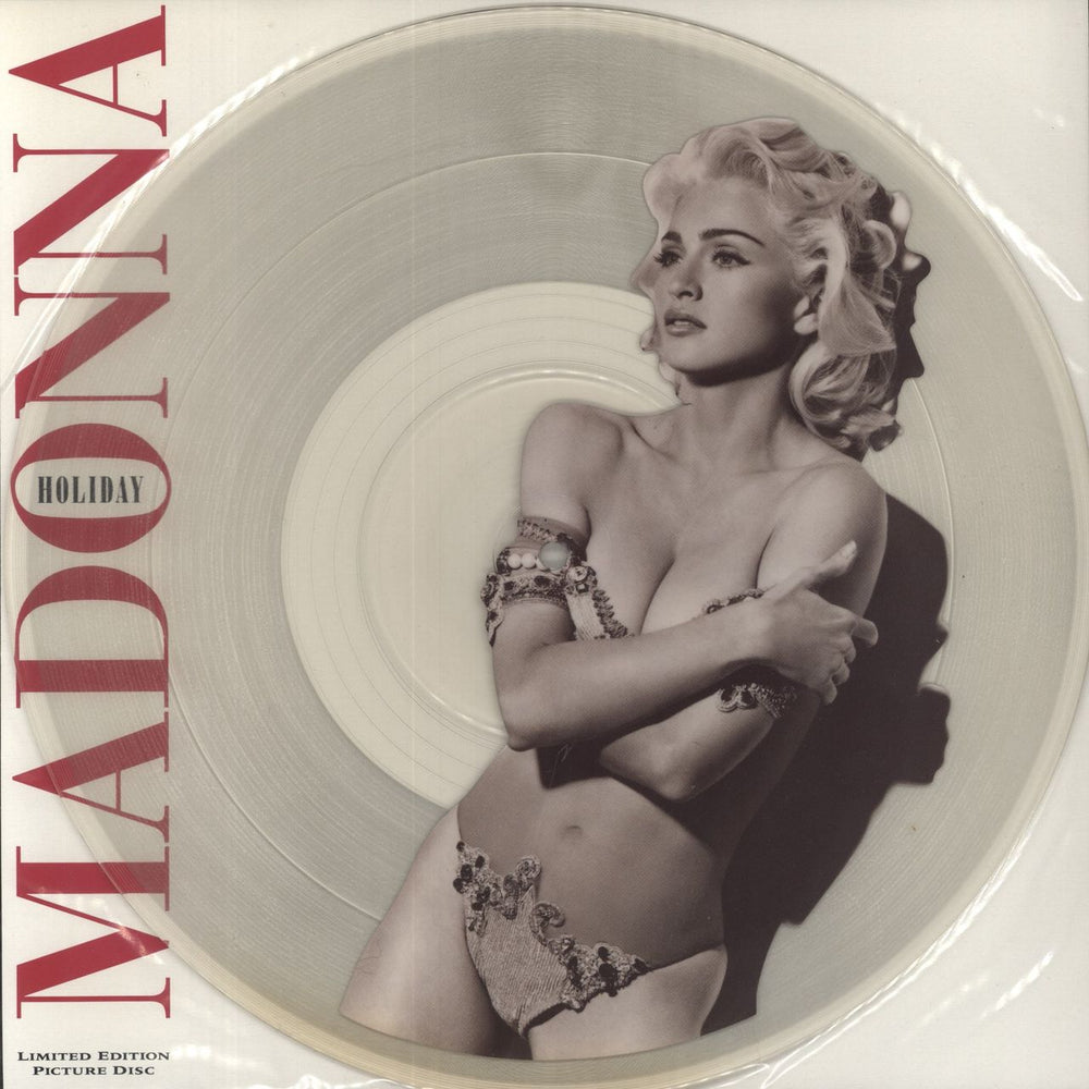 Madonna Holiday 91 -  Tea-Stained UK 12" vinyl picture disc (12 inch picture record) W0037TP