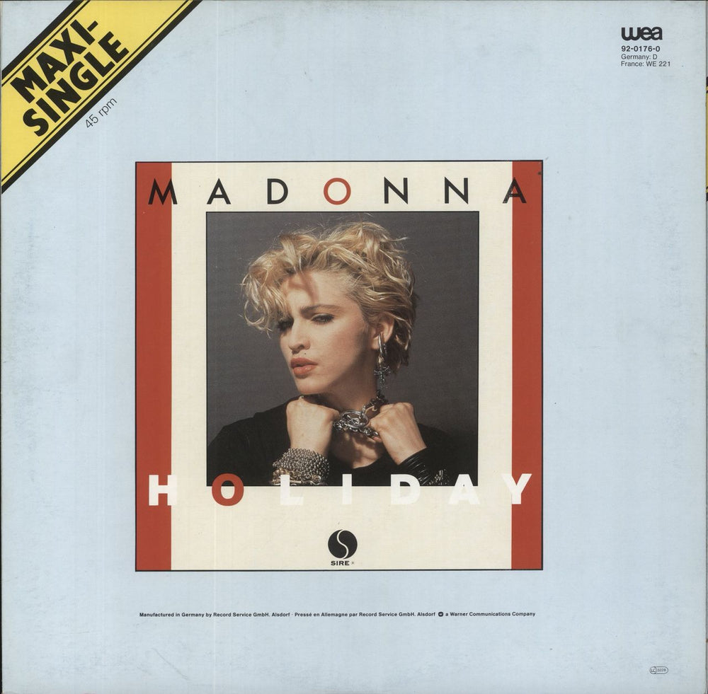 Madonna Holiday German 12" vinyl single (12 inch record / Maxi-single) 075992017602