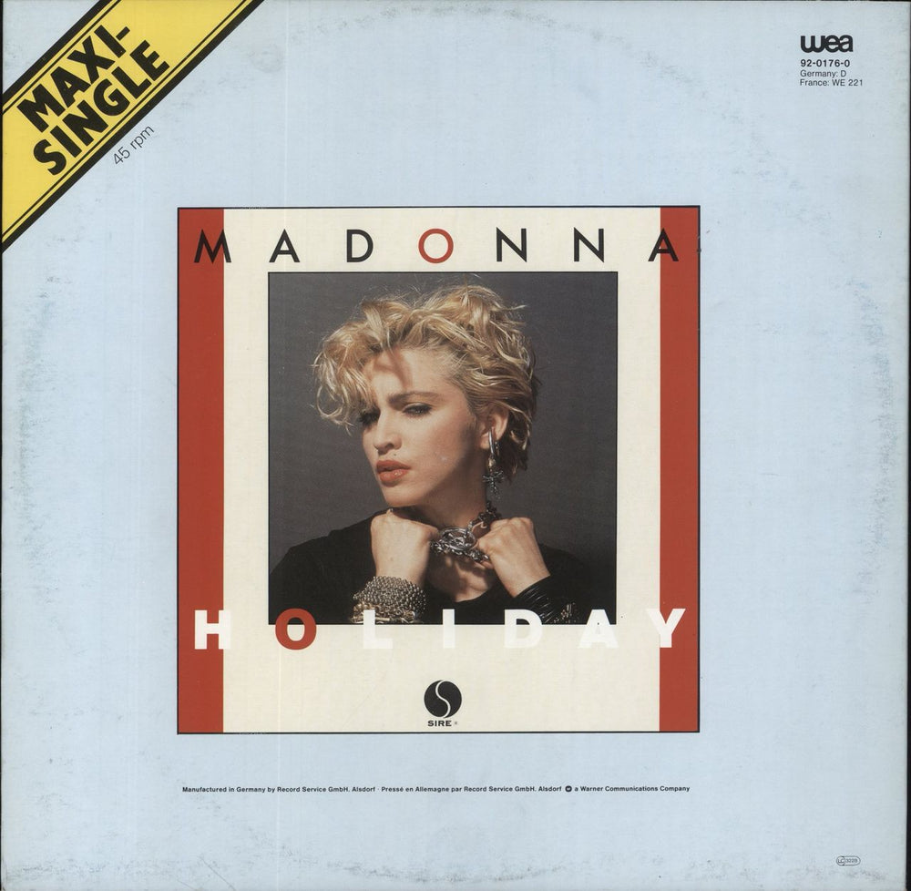 Madonna Holiday German 12" vinyl single (12 inch record / Maxi-single) 92-0176-0