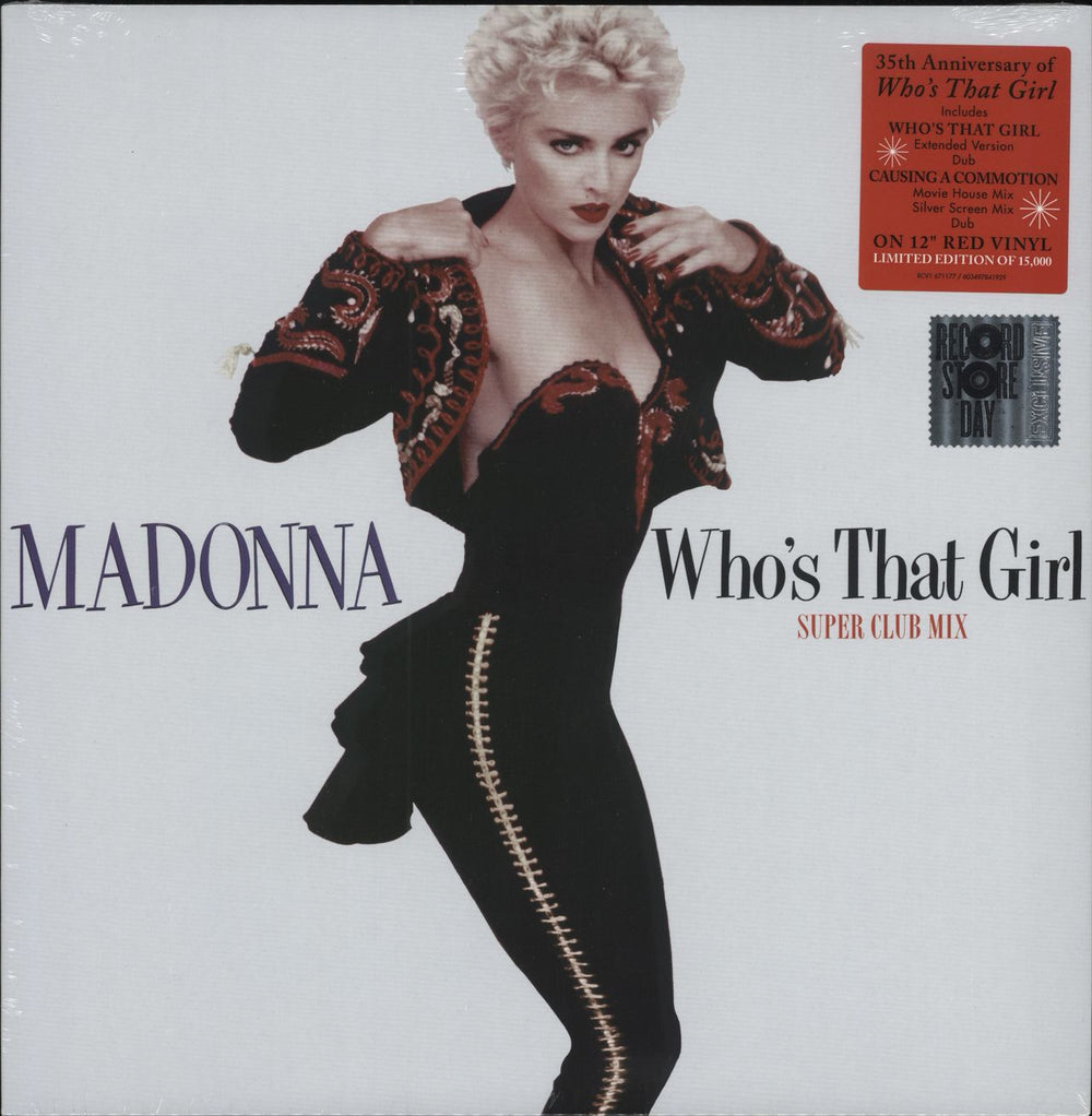 Madonna Who's That Girl Super Club Mix - RSD 2022 - Red Vinyl - Sealed UK 12" vinyl single (12 inch record / Maxi-single) RCV1671177