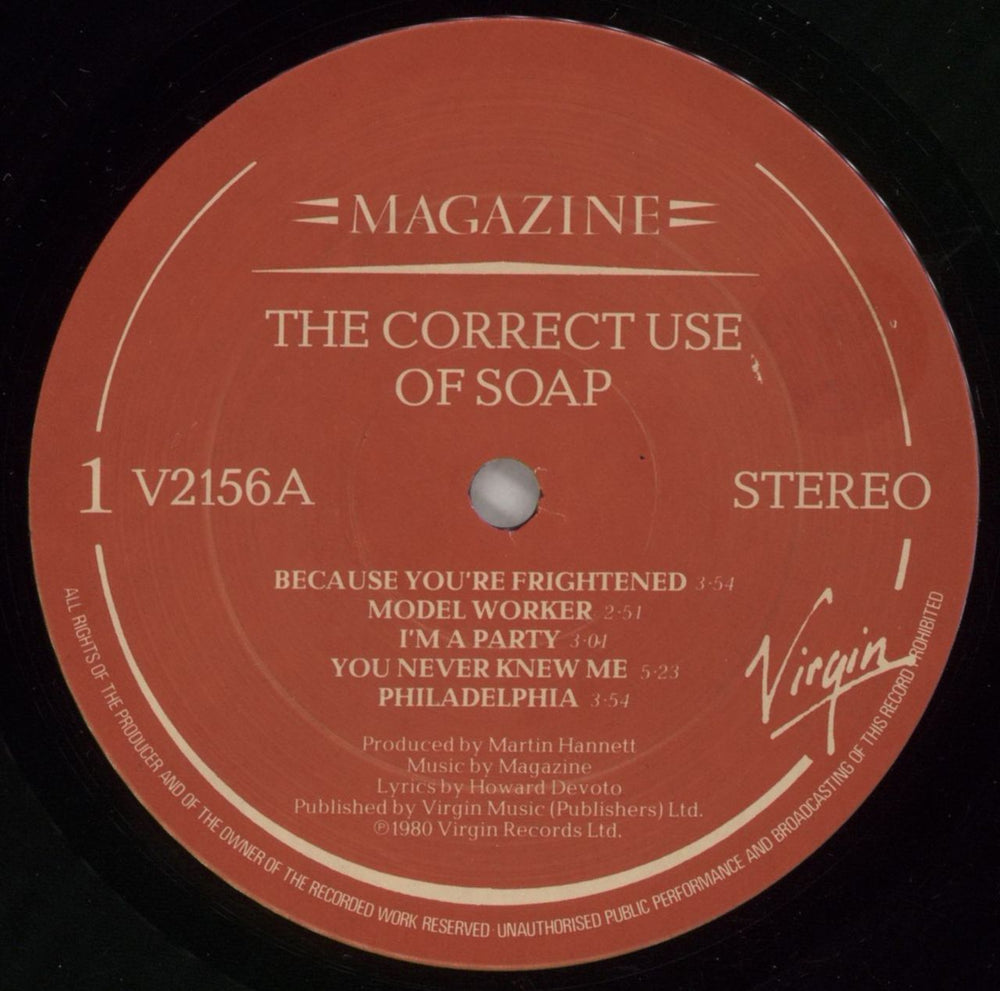 Magazine The Correct Use Of Soap UK vinyl LP album (LP record) MGZLPTH188082