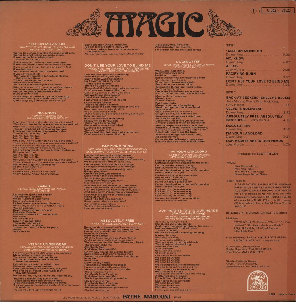 Magic (Rock) Magic French vinyl LP album (LP record)