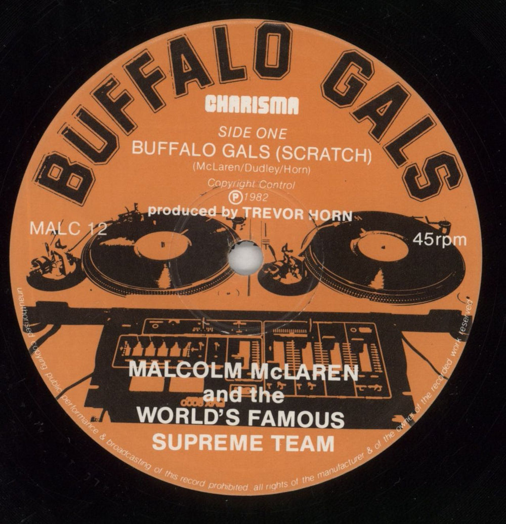 Malcolm McLaren Buffalo Gals UK 12" vinyl single (12 inch record / Maxi-single) MAL12BU85663