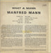 Manfred Mann What A Mann - 1st UK vinyl LP album (LP record) MFMLPWH93341