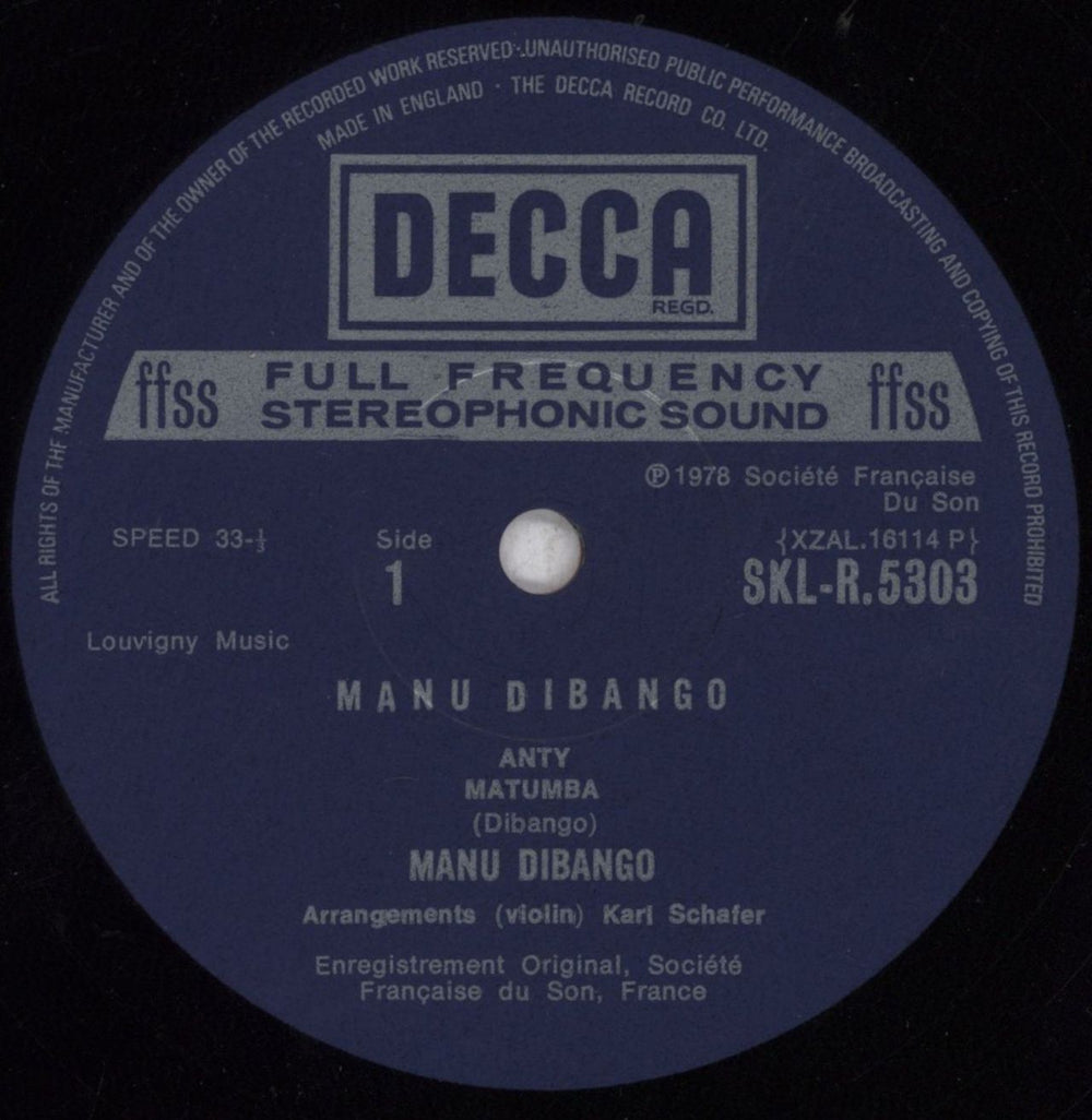 Manu Dibango Sun Explosion UK vinyl LP album (LP record) 3MDLPSU847123