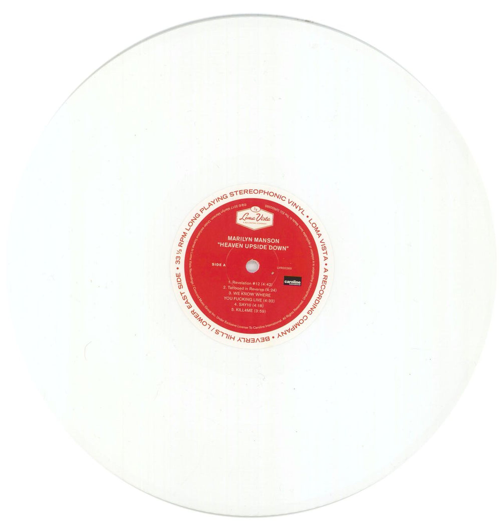 Marilyn Manson Heaven Upside Down - White UK vinyl LP album (LP record) MYMLPHE860859