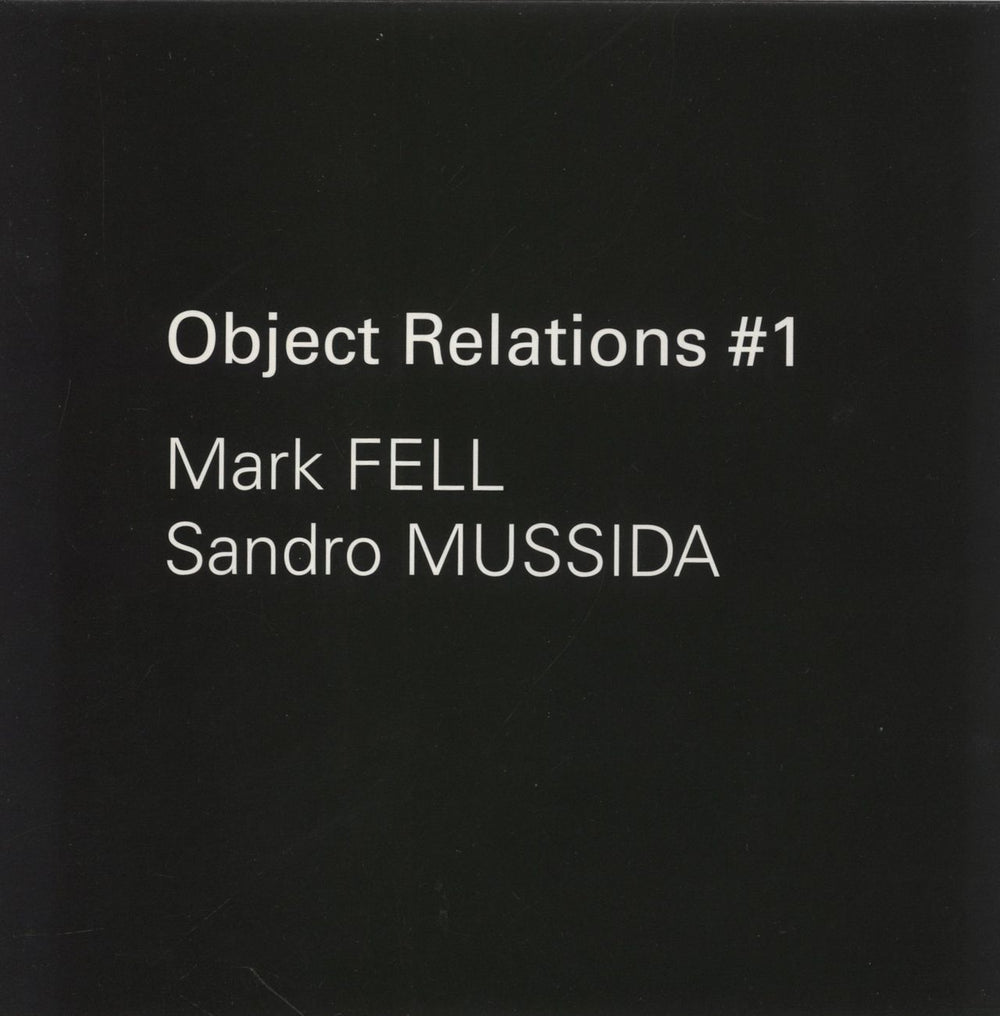 Mark Fell Object Relations #1 German 7" vinyl single (7 inch record / 45) REL01