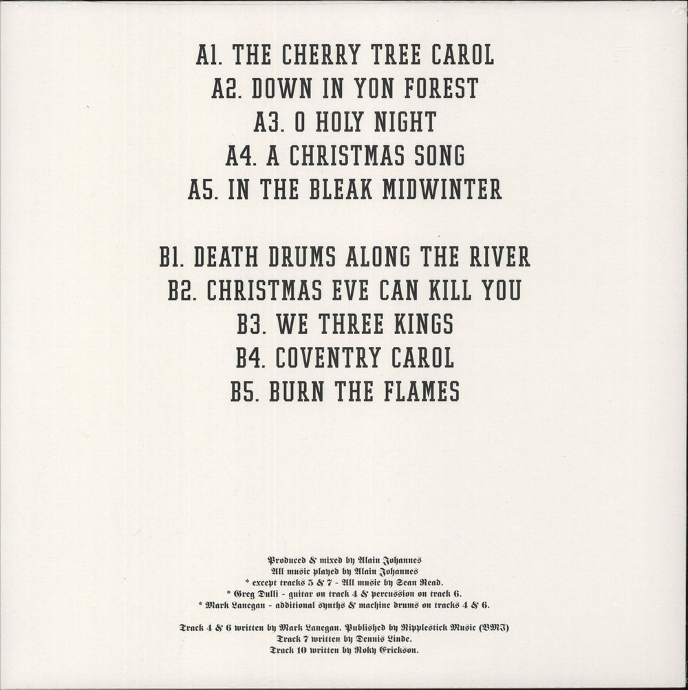 Mark Lanegan Dark Mark Does Christmas 2020 - White Vinyl UK vinyl LP album (LP record)