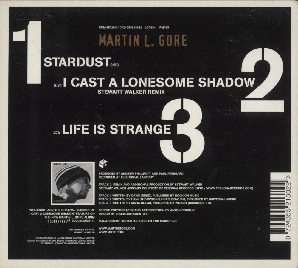 Martin Gore Stardust UK CD single (CD5 / 5") 724355213822
