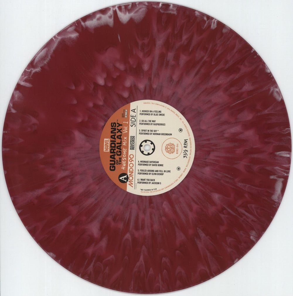 Marvel Guardians Of The Galaxy: Awesome Mix Vol. 1 - 180gm Purple & White Vinyl US vinyl LP album (LP record) 6AWLPGU876214