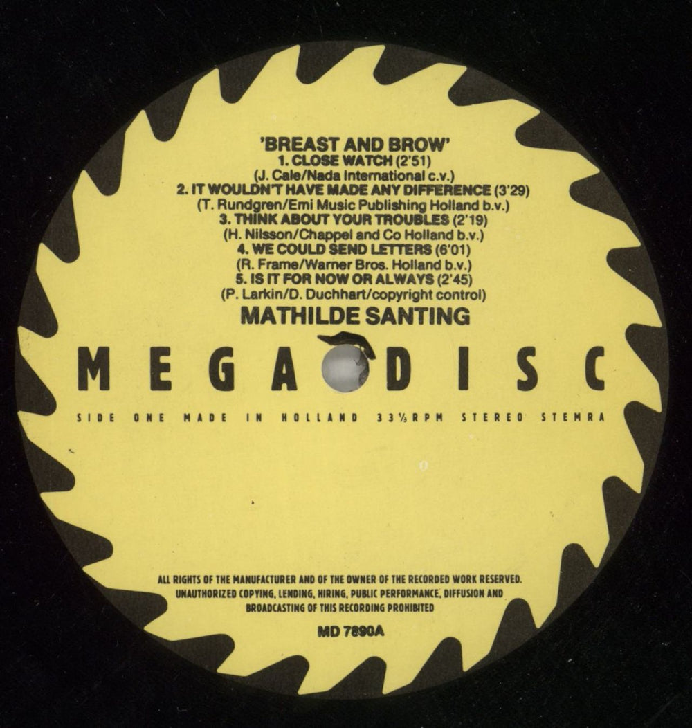 Mathilde Santing Breast And Brow - Shrink Dutch vinyl LP album (LP record) M71LPBR869058