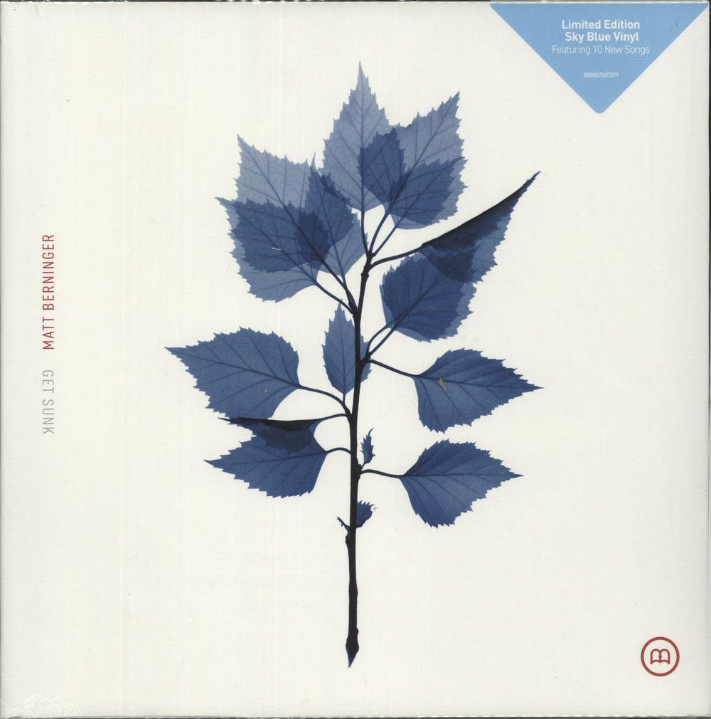 Matt Berninger Get Sunk - Sky Blue Vinyl - Sealed + Autographed Print & 7" X-Ray Fllexidisc UK vinyl LP album (LP record) 00888072692879