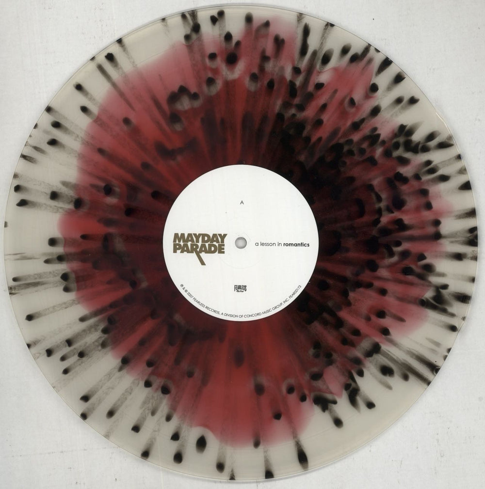 Mayday Parade A Lesson In Romantics - Clear With Red Blob & Black Splatter Vinyl US vinyl LP album (LP record) 620LPAL850210