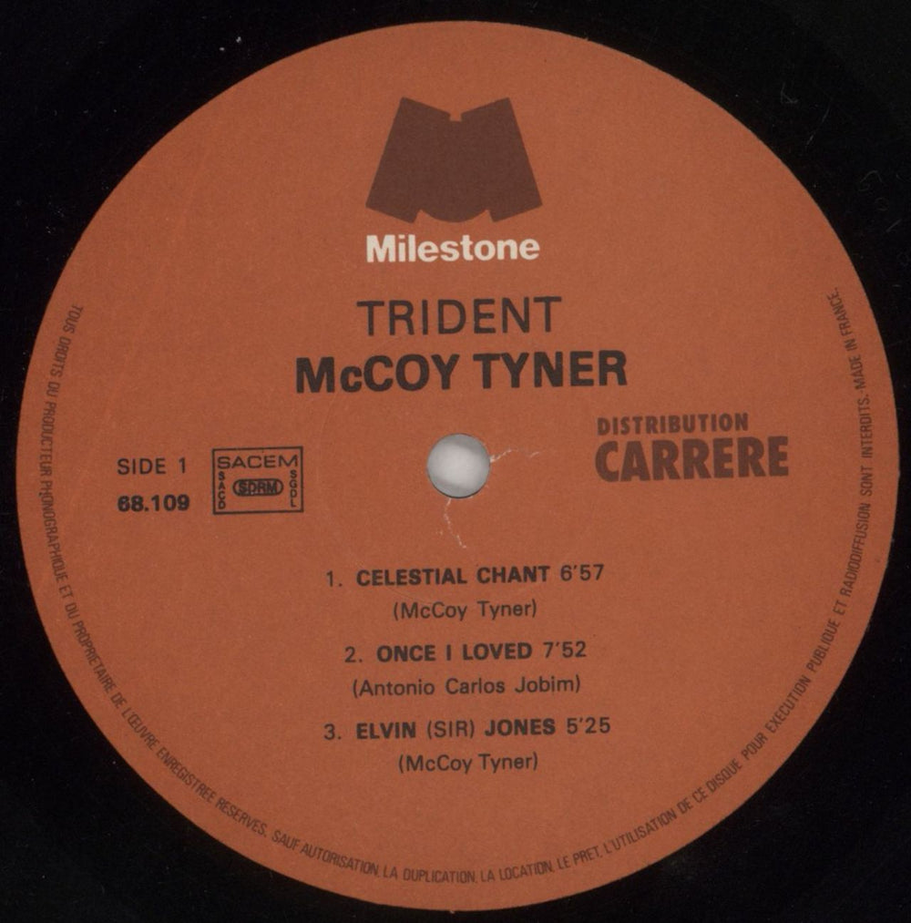 McCoy Tyner Trident French vinyl LP album (LP record) MQTLPTR859781
