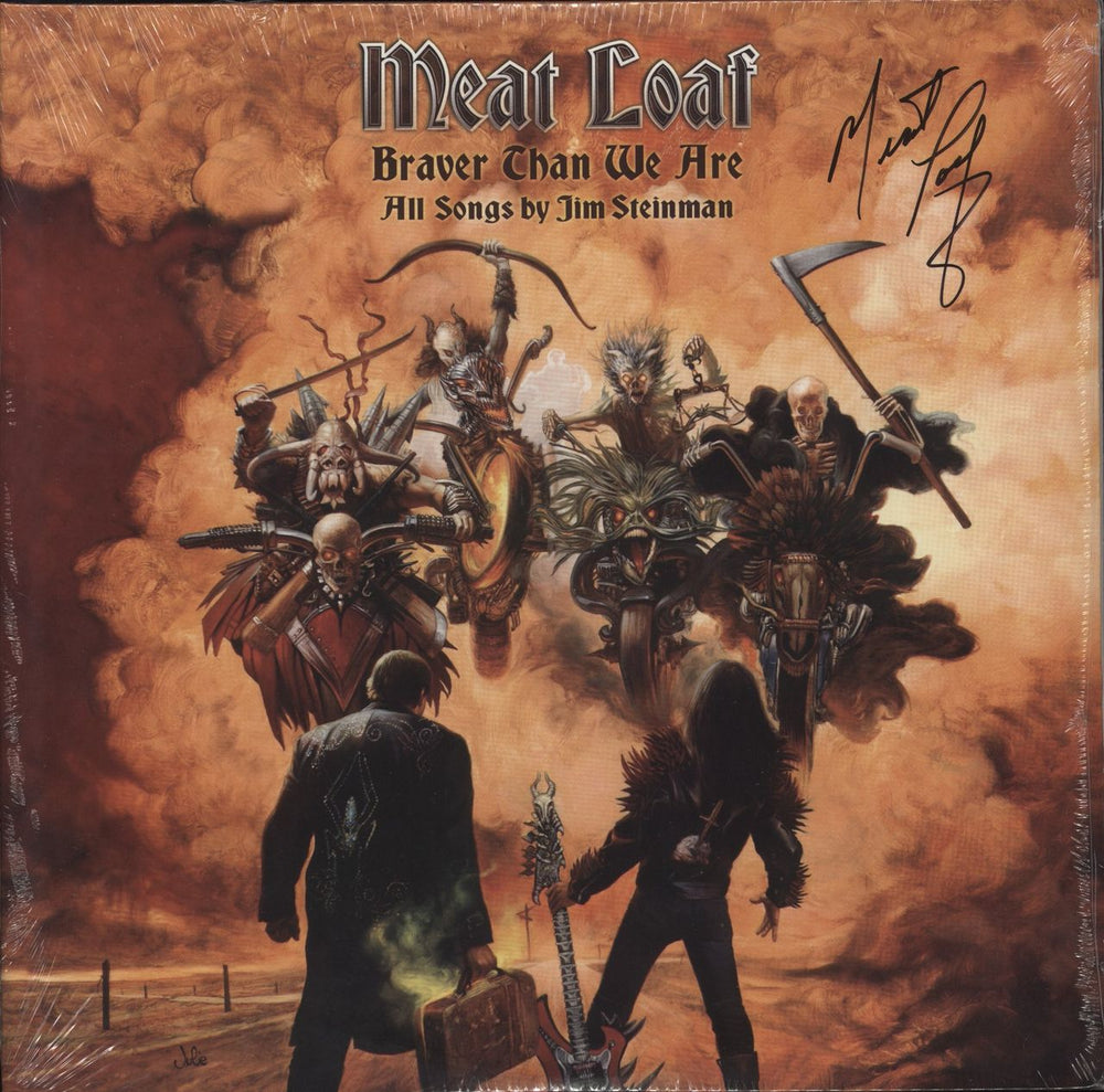 Meat Loaf Braver Than We Are - Autographed - Sealed US 2-LP vinyl record set (Double LP Album) FTN16148