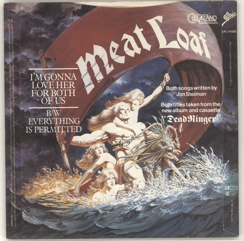Meat Loaf I'm Gonna Love Her For Both Of Us UK 7" vinyl single (7 inch record / 45) MEA07IM45184