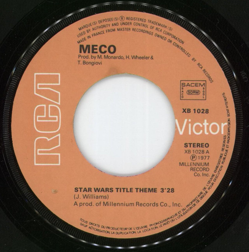 Meco Star Wars Theme French 7" vinyl single (7 inch record / 45) M/O07ST705301