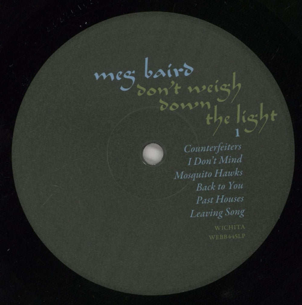 Meg Baird Don't Weigh Down The Light UK vinyl LP album (LP record) 6FJLPDO861042