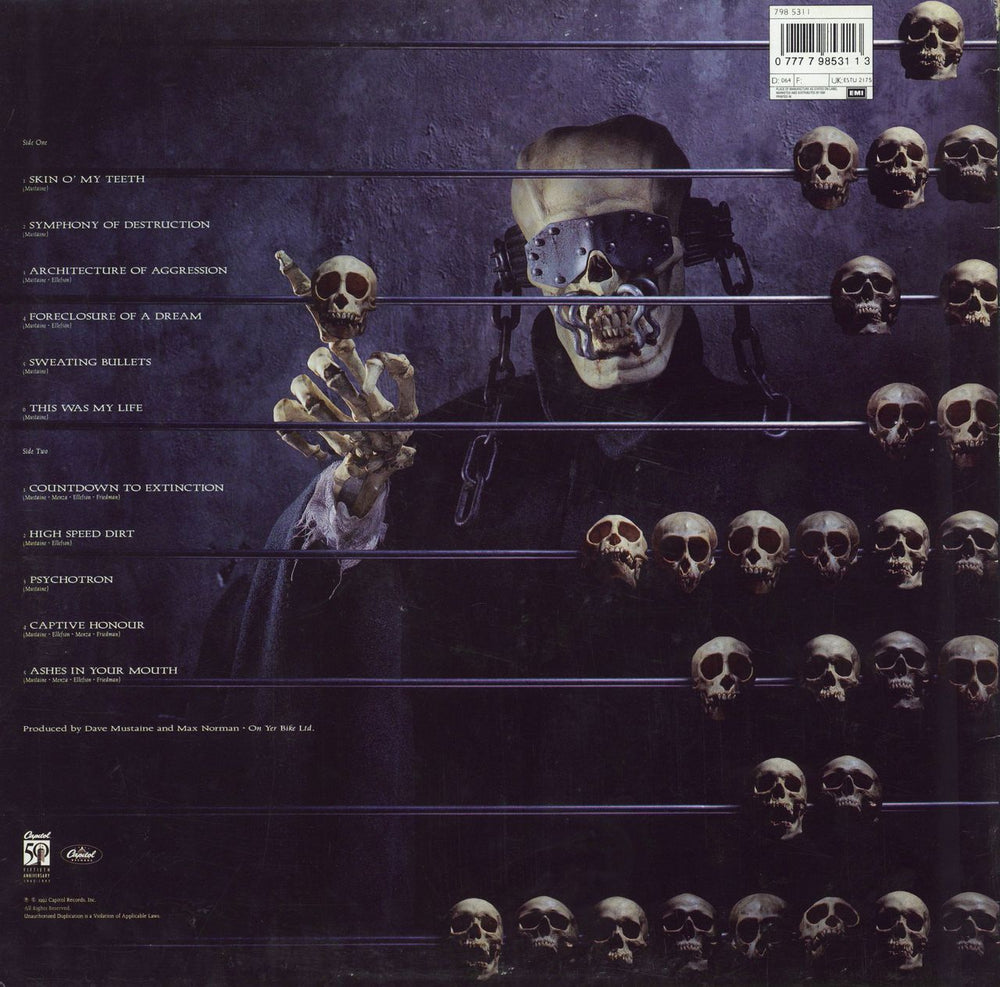 Megadeth Countdown To Extinction - EX UK vinyl LP album (LP record) 077779853113