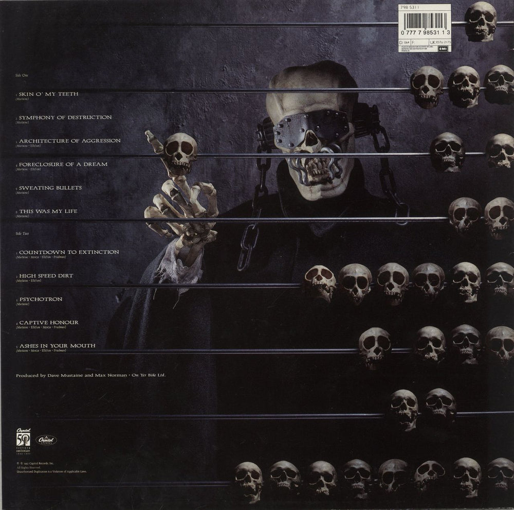 Megadeth Countdown To Extinction UK vinyl LP album (LP record) 077779853113