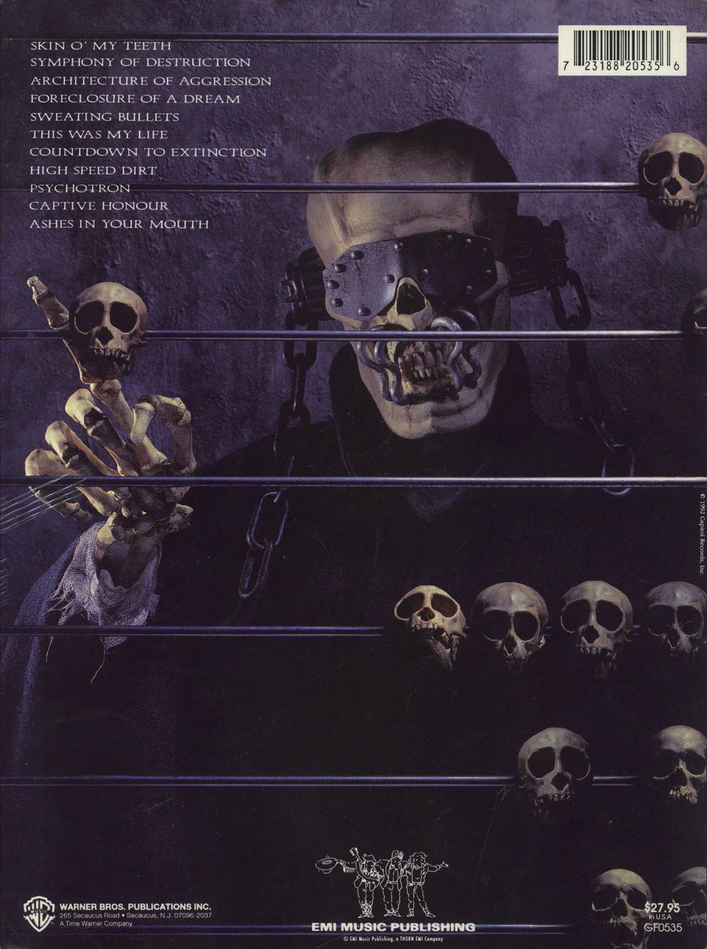 Megadeth Countdown To Extinction US book 723188205356