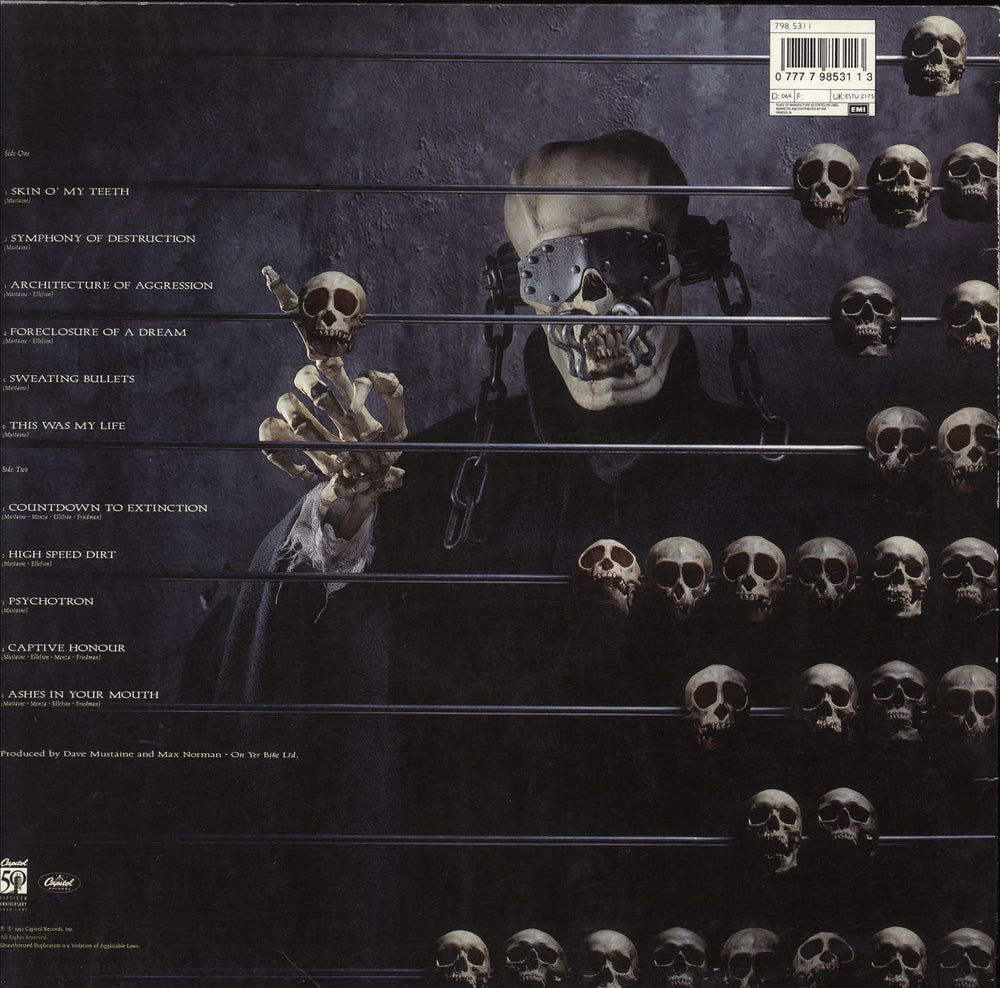 Megadeth Countdown To Extinction - VG UK vinyl LP album (LP record) 077779853113