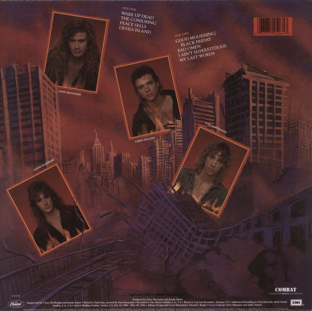 Megadeth Peace Sells... But Who's Buying? - 180gm US vinyl LP album (LP record) 077771252617