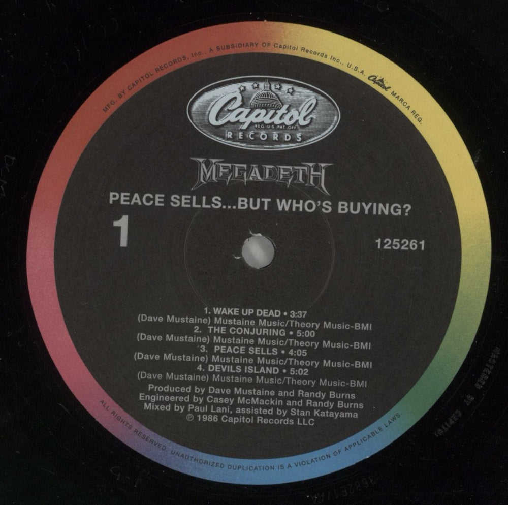 Megadeth Peace Sells... But Who's Buying? - 180gm US vinyl LP album (LP record) MEGLPPE867387