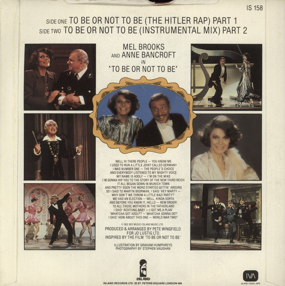 Mel Brooks To Be Or Not To Be UK 7" vinyl single (7 inch record / 45)