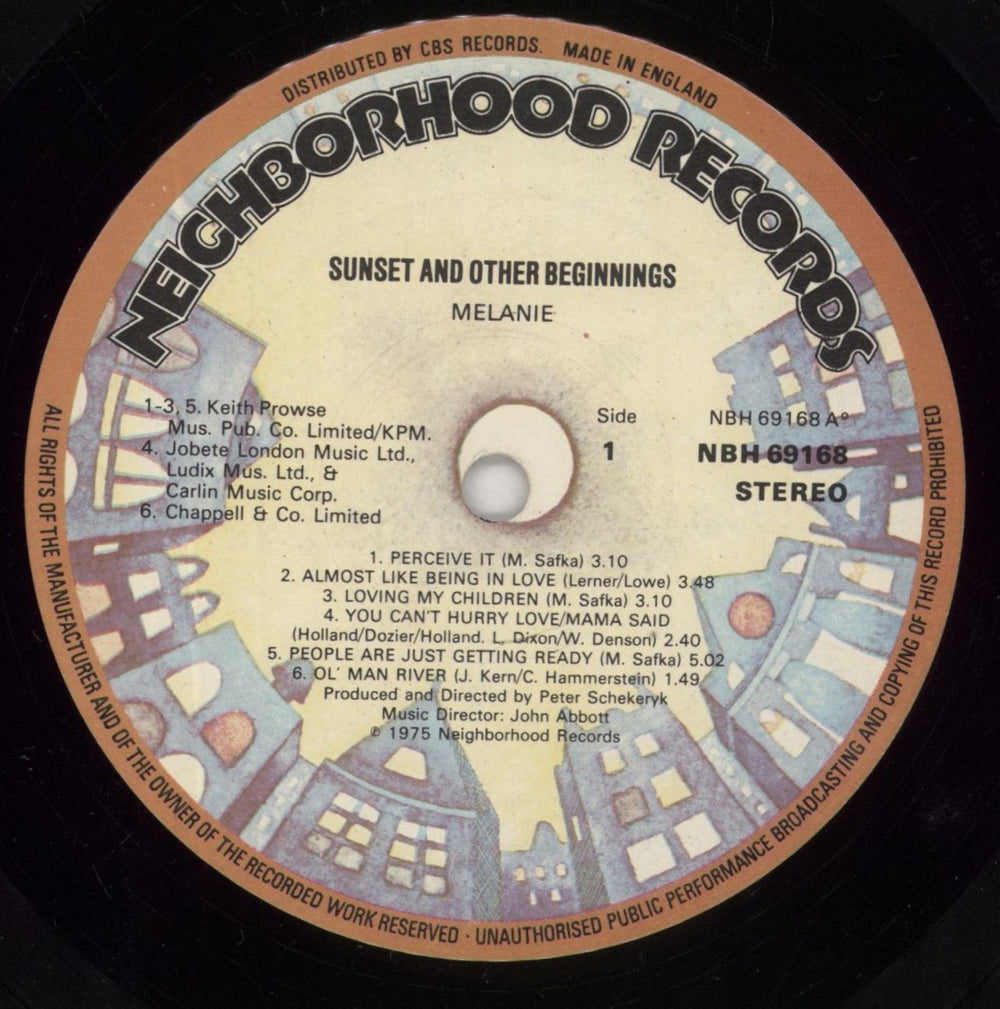 Melanie Sunset And Other Beginnings UK vinyl LP album (LP record) MLALPSU420835