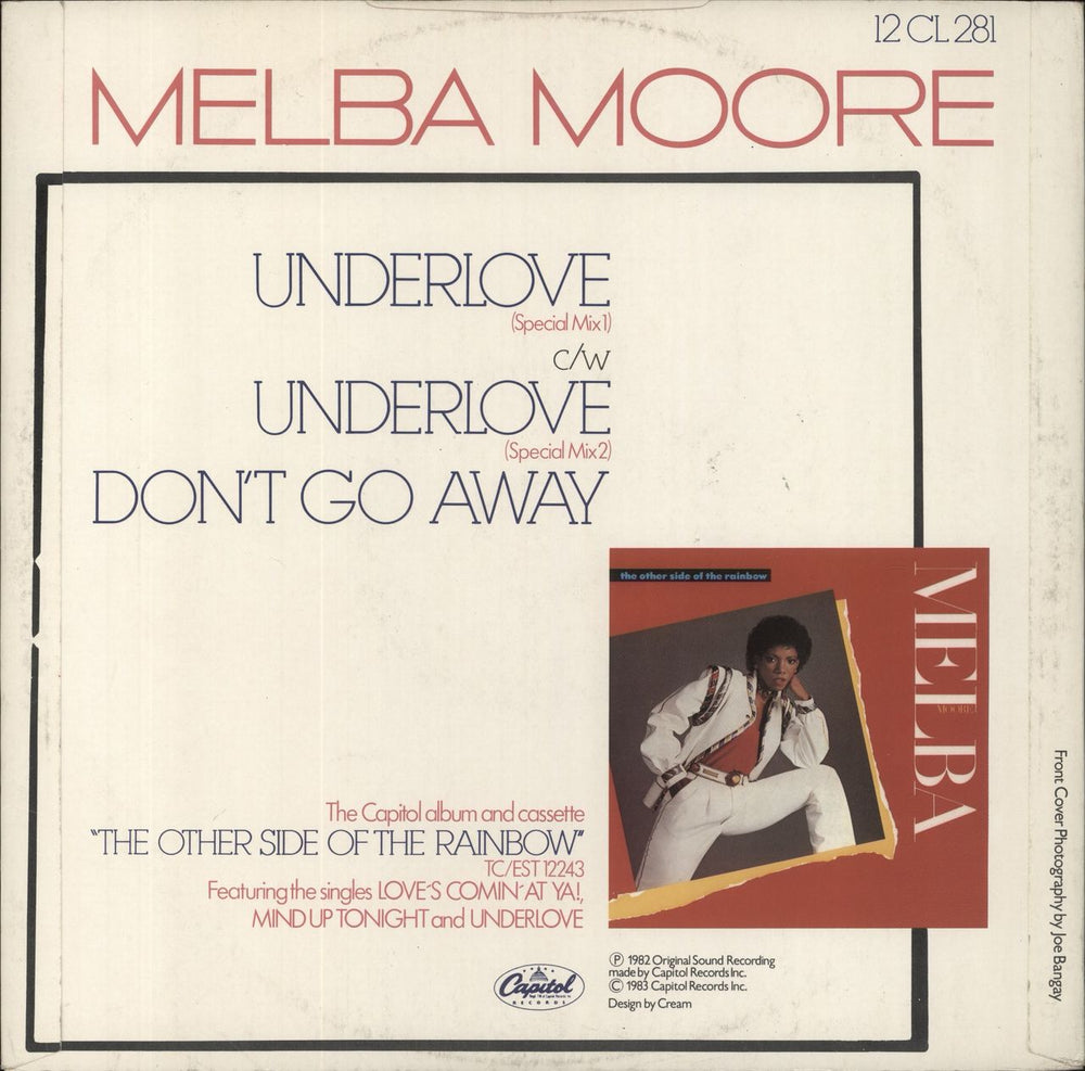 Melba Moore Underlove (Special Extended Mix) UK 12" vinyl single (12 inch record / Maxi-single)